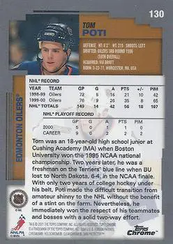 2000-01 Topps Chrome Tom Poti 1
