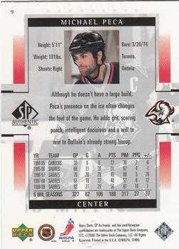 1999-00 SP Authentic Michael Peca 1