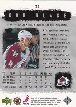 2000-01 SP Authentic Rob Blake 1