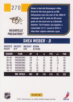 2011-12 Score Shea Weber 1