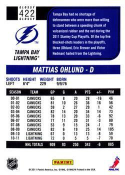 2011-12 Score - Glossy Mattias Ohlund 1