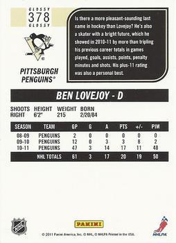 2011-12 Score - Glossy Ben Lovejoy 1