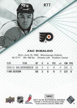 2011-12 SP Authentic - Rookie Extended Zac Rinaldo 1