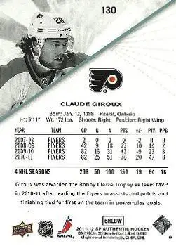 2011-12 SP Authentic Claude Giroux 1