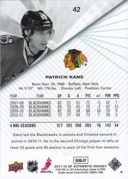 2011-12 SP Authentic Patrick Kane 1