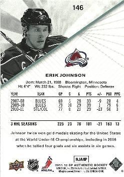 2011-12 SP Authentic Erik Johnson 1