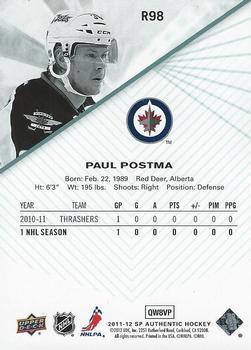 2011-12 SP Authentic - Rookie Extended Paul Postma 1