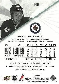 2011-12 SP Authentic Dustin Byfuglien 1