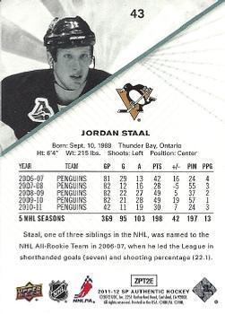 2011-12 SP Authentic Jordan Staal 1