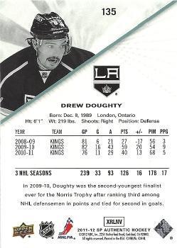 2011-12 SP Authentic Drew Doughty 1