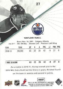 2011-12 SP Authentic Taylor Hall 1
