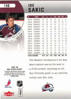 2007-08 Ultra Joe Sakic 1
