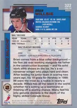 2000-01 Topps Brian Willsie 1