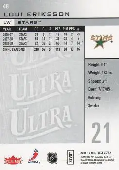 2009-10 Ultra Loui Eriksson 1