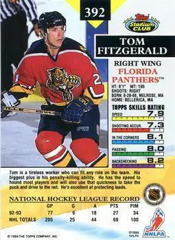 1993-94 Stadium Club Tom Fitzgerald 1