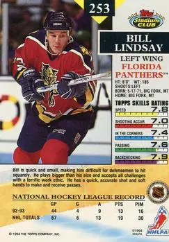 1993-94 Stadium Club Bill Lindsay 1