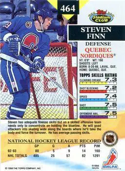 1993-94 Stadium Club Steven Finn 1