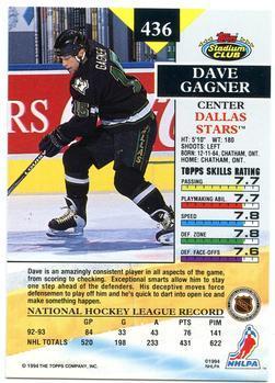 1993-94 Stadium Club Dave Gagner 1