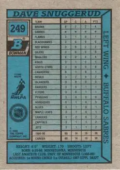 1990-91 Bowman Dave Snuggerud 1