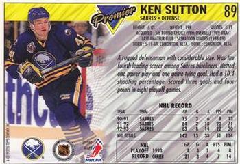 1993-94 Topps Premier Ken Sutton 1