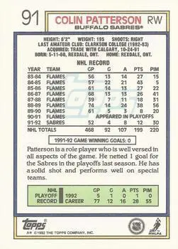 1992-93 Topps Colin Patterson 1