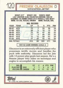 1992-93 Topps Fredrik Olausson 1