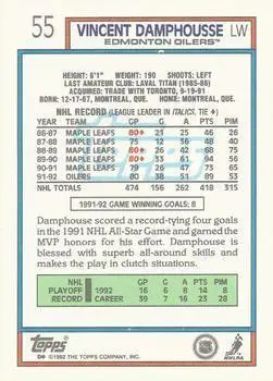 1992-93 Topps Vincent Damphousse 1