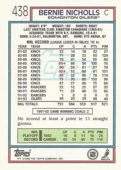 1992-93 Topps Bernie Nicholls 1