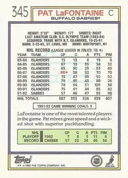 1992-93 Topps Pat LaFontaine 1