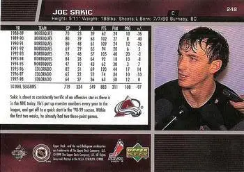 1998-99 Upper Deck Joe Sakic 1