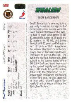 1991-92 Upper Deck Geoff Sanderson 1