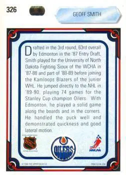 1990-91 Upper Deck Geoff Smith 1