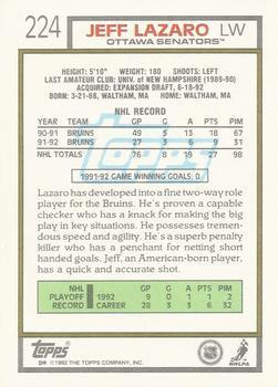1992-93 Topps Jeff Lazaro 1