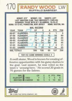 1992-93 Topps Randy Wood 1