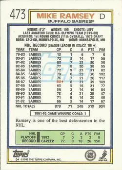 1992-93 Topps Mike Ramsey 1