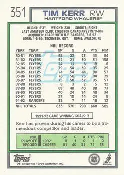 1992-93 Topps Tim Kerr 1