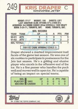 1992-93 Topps Kris Draper 1