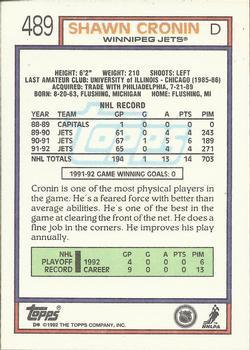 1992-93 Topps Shawn Cronin 1