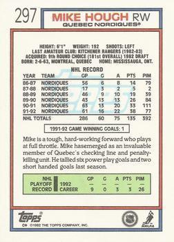 1992-93 Topps Mike Hough 1