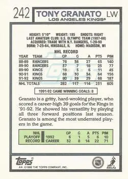 1992-93 Topps Tony Granato 1