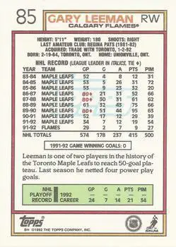 1992-93 Topps Gary Leeman 1