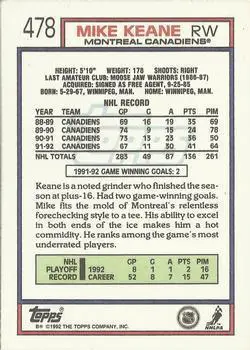 1992-93 Topps Mike Keane 1