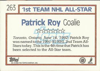 1992-93 Topps Patrick Roy 1