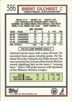 1992-93 Topps Brent Gilchrist 1