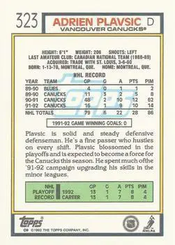1992-93 Topps Adrien Plavsic 1