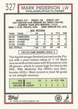 1992-93 Topps Mark Pederson 1