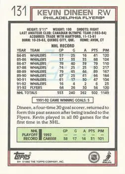 1992-93 Topps Kevin Dineen 1