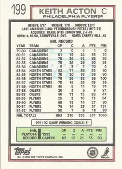 1992-93 Topps Keith Acton 1