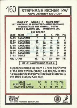 1992-93 Topps Stephane Richer 1