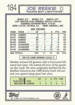 1992-93 Topps Joe Reekie 1